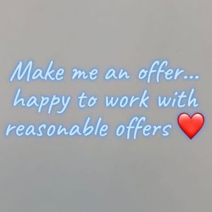 Like the item but not the price? Always happy to work with reasonable offers 🥰